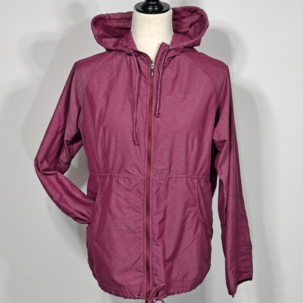 Exofficio Plum DryFlyLite Long Sleeve Zip Up Hooded Jacket